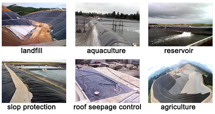 Manufacturer Geosynthetics Smooth HDPE Geomembrane for Irrigation Canals