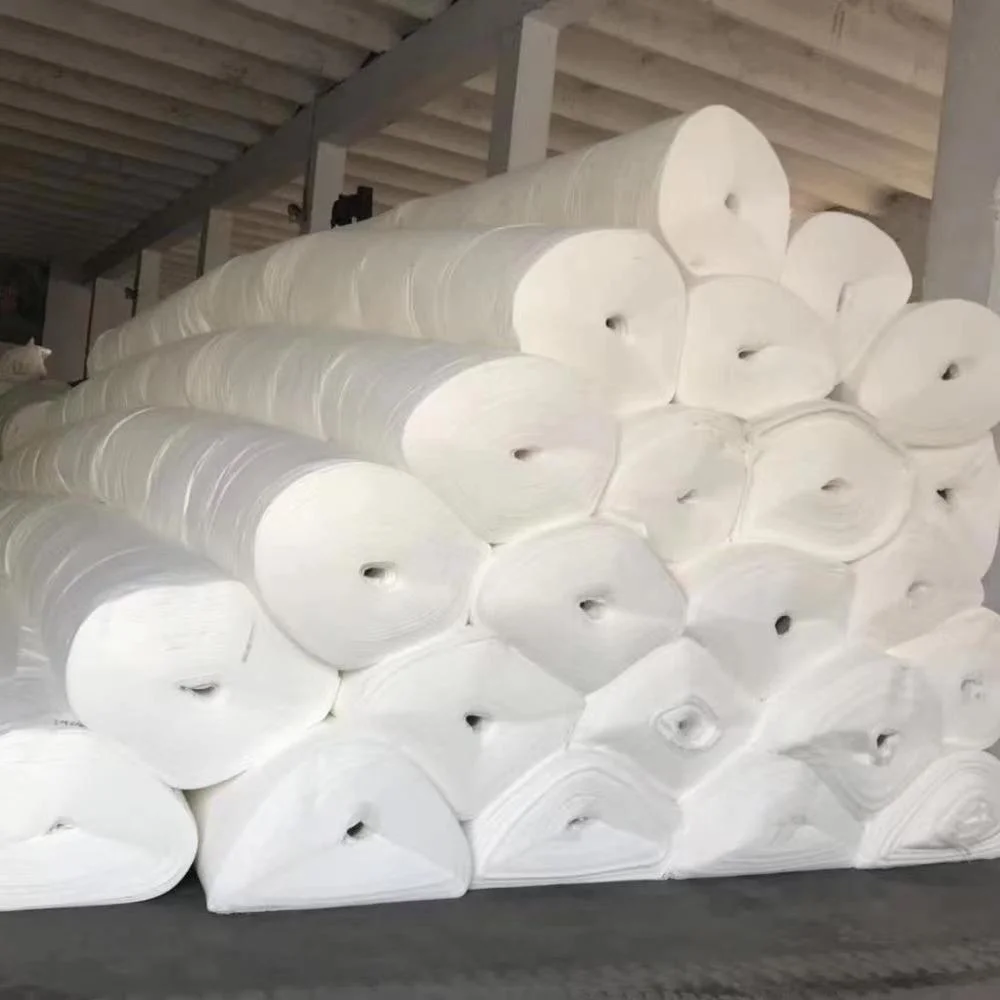 15kn/M White Filament Non Woven Geotextile for Railway Maintenance Engineering Textile CE