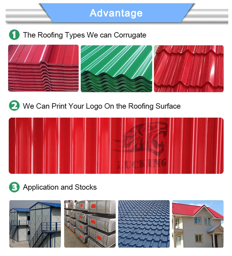 China Factory of PPGI PPGL Aluminum Zinc Coating Corrugated Roofing Sheet