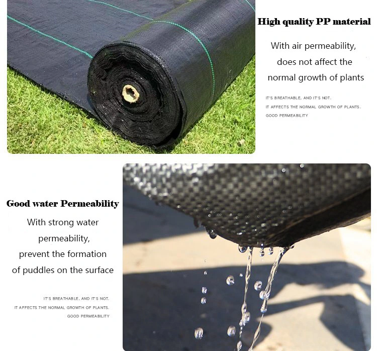 Woven Weed Barrier/Weed Control Membrane, Heavy Duty Landscape Fabric