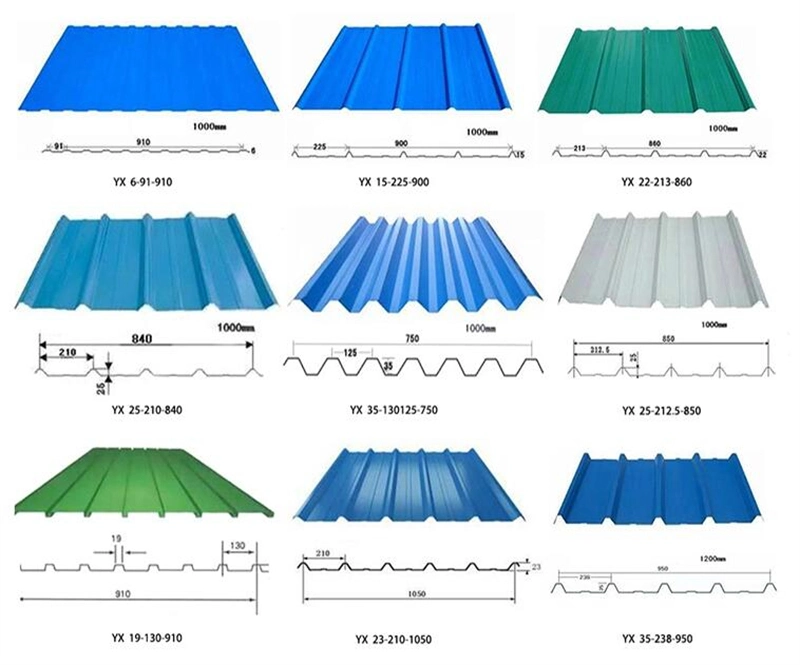 Factory SGCC/Dx51d+Z 0.28mm 0.22mm PPGI PPGL Corrugated Gi Zinc Roofing Sheet A755 A792 D2244-16 D3276-15 D523-14