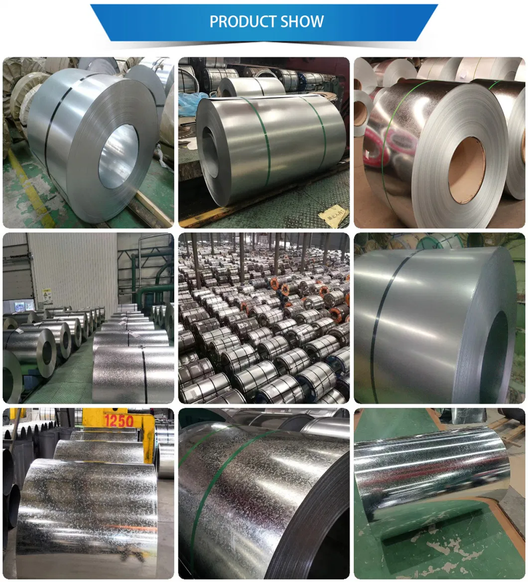 Zinc Coated Customized ASTM DIN Thickness G350 G450 DC51D Dx51d Dx52D Galvanized Steel Coil Gi