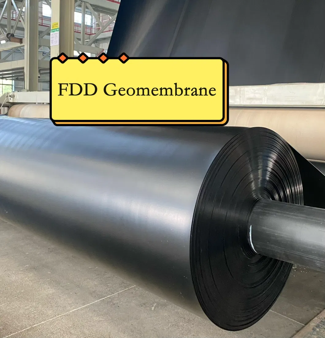 FDD High Tensile Strength Tear Resistance 0.5mm-2.5mm HDPE Smooth/Textured Geomembrane Qualified Factory
