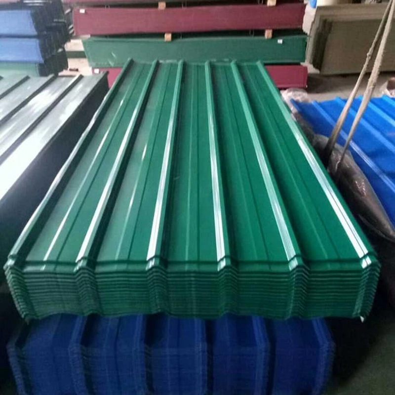 ASTM DIN JIS Dx51d Dx52D Green 0.14-0.20mm Thickness Wholesale Corrugated Galvanized Metal Roofing Sheet