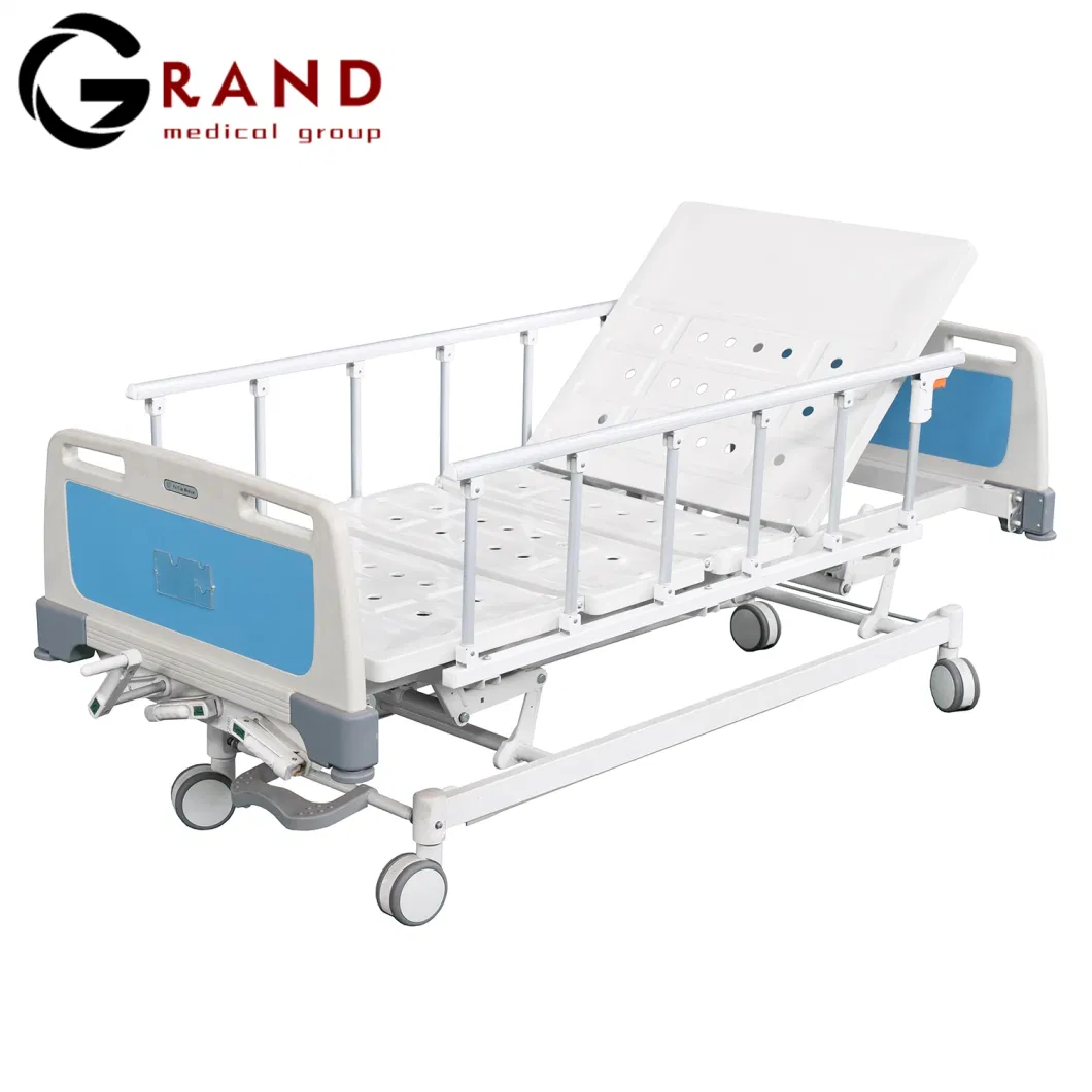 Silent Corrosion-Resistant Large Braking Force Stable and Safe Two Crank Hospital Manual Bed