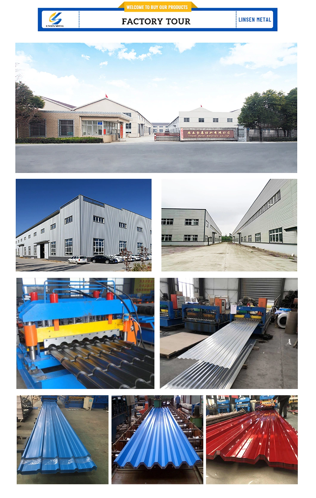 Durable Factory Direct Supply 0.12mm/0.2mm/0.3mm/0.4mm/0.5mm/0.6mm/0.7mm/0.8mm/0.9mm Galvanized Corrugated Steel Roofing Sheets