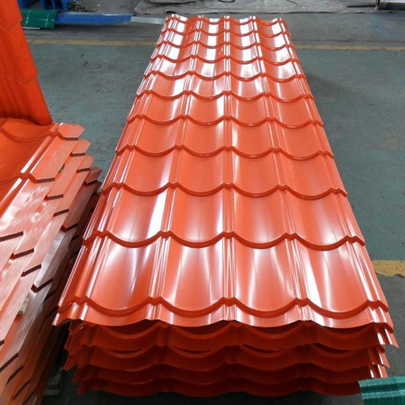 ASTM DIN JIS Dx51d Dx52D Green 0.14-0.20mm Thickness Wholesale Corrugated Galvanized Metal Roofing Sheet