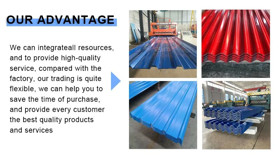 China Manufacturer Gl/Gi/PPGI PPGL Color Coated Galvanized Corrugated Sheet Metal Roofing Plate