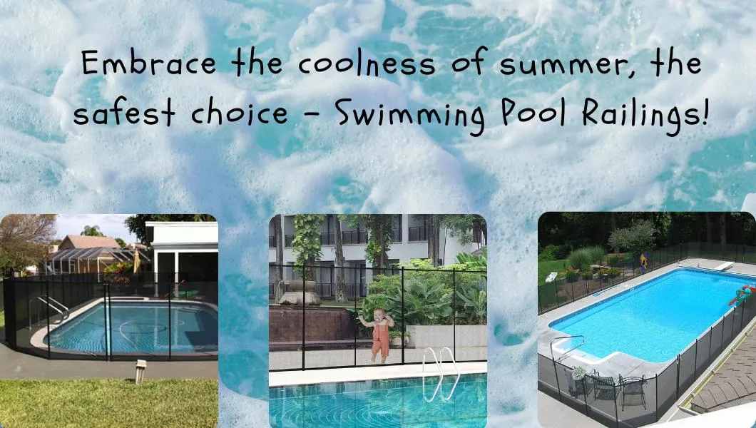 Factory Supply Outdoor Swimming Pool Fence Fencing Kit with Poles and Rails Ground Spikes Pool Safety