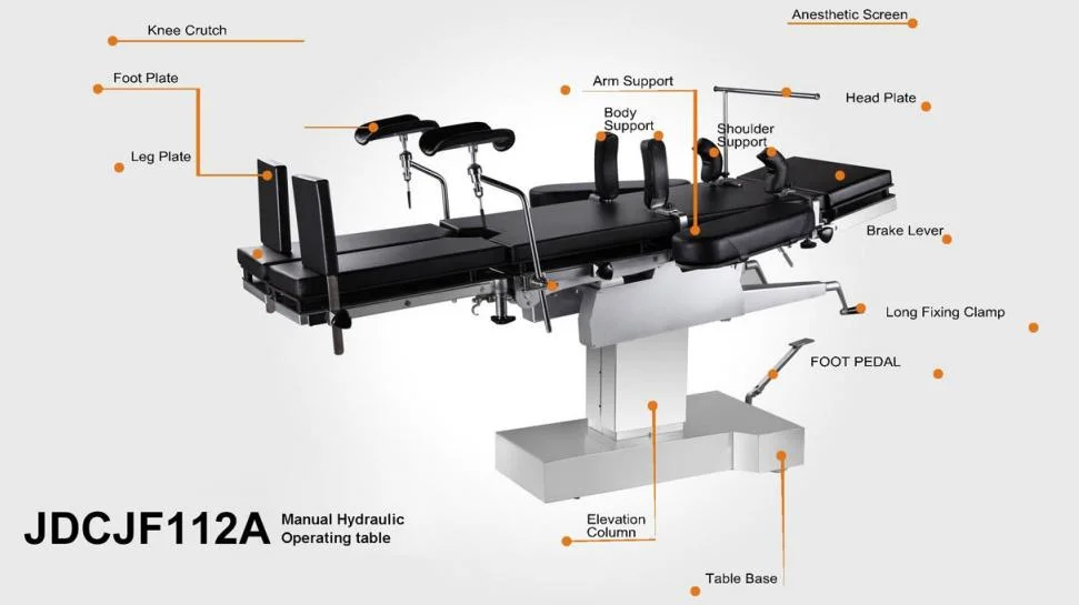 Hospital Equipment Manufacturer Manual Surgery Operating Table Bed