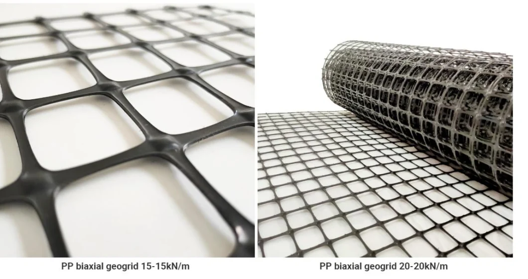 PP Biaxial Plastic Geogrid 40kn for Pavement Base Reinforceme