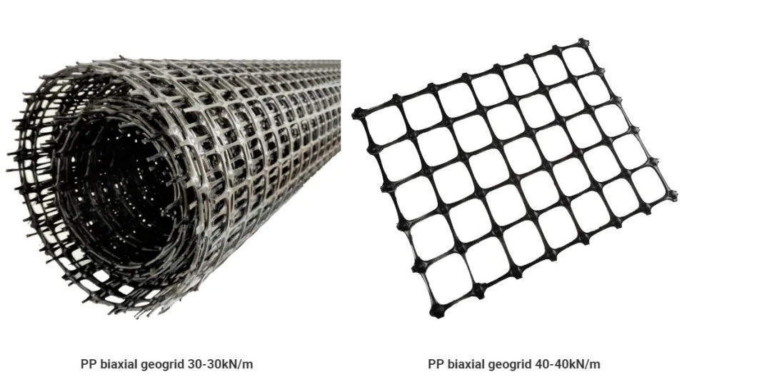 PP Biaxial Plastic Geogrid 40kn for Pavement Base Reinforceme