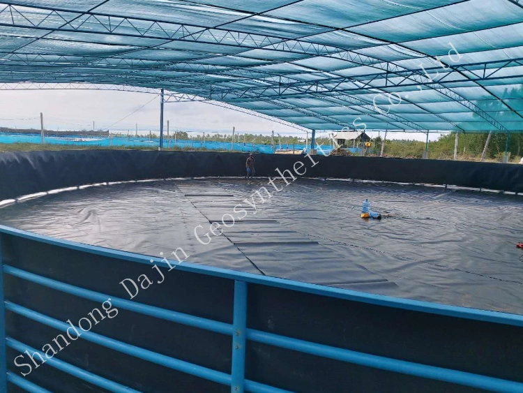 0.5mm 0.75mm 1.0mm 1.5mm 2.0mm White Black Green Blue Smooth Textured HDPE Waterproof Geomembrane for Dam Liner in Kenya Fish Farm Shrimp Pond Liner