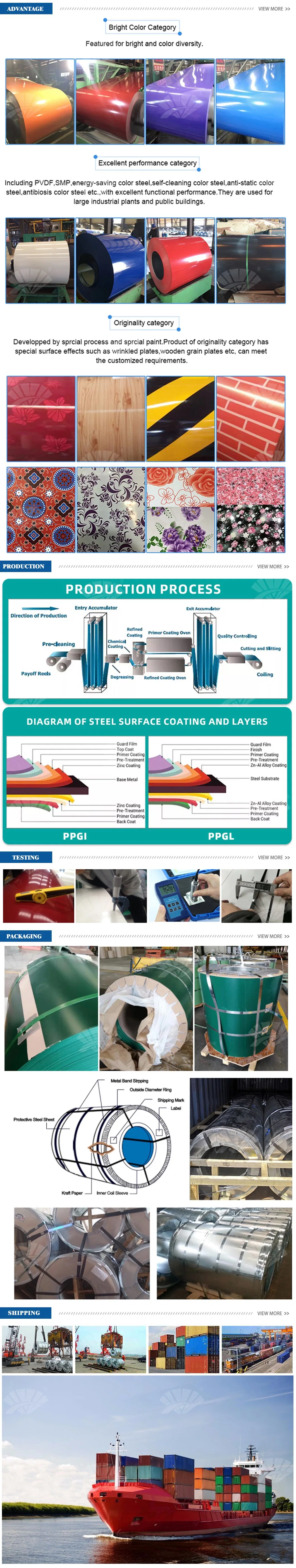 China Gi Sheet Manufacturer Hot Sale Prepainted Gi Steel Coil / PPGI/ Color Coated Galvanized Steel Coil in Low Factory Price