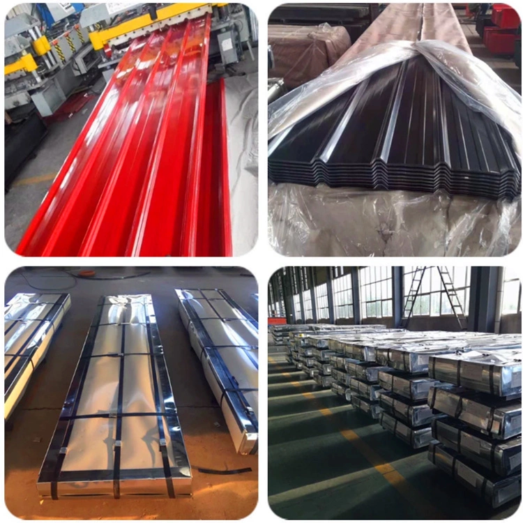 ASTM DIN JIS Dx51d Dx52D Green 0.14-0.20mm Thickness Wholesale Corrugated Galvanized Metal Roofing Sheet