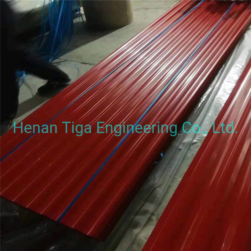 Red Green Blue 665mm Color Coated Steel Roof Galvanized Prepainted Corrugated Roofing Sheet