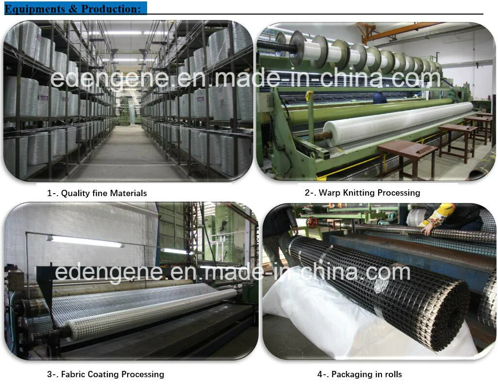 30, 50, 80, 100, 120 150 200kn Asphalt Coated Warp Knitting Fiberglass Geogrid for Road Works