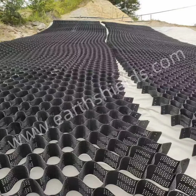 50mm Height Cell Structure HDPE Geocell Product Wall Retainer