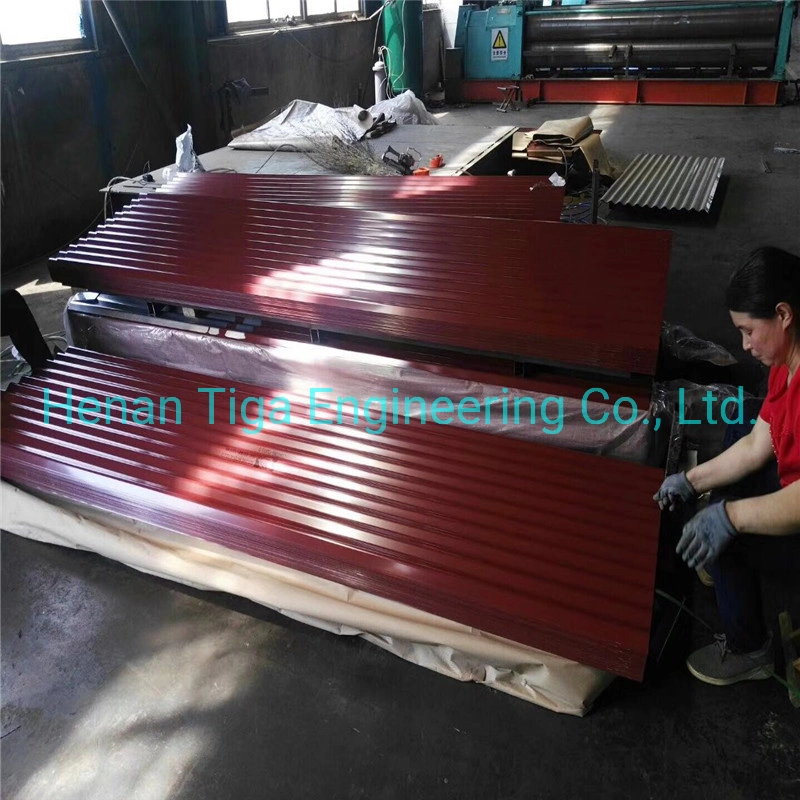 Red Green Blue 665mm Color Coated Steel Roof Galvanized Prepainted Corrugated Roofing Sheet