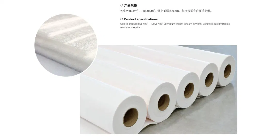 Continuous Filament Needle Punched Long Fiber PP Filament Nonwoven Geotextile for Airport Paving Road