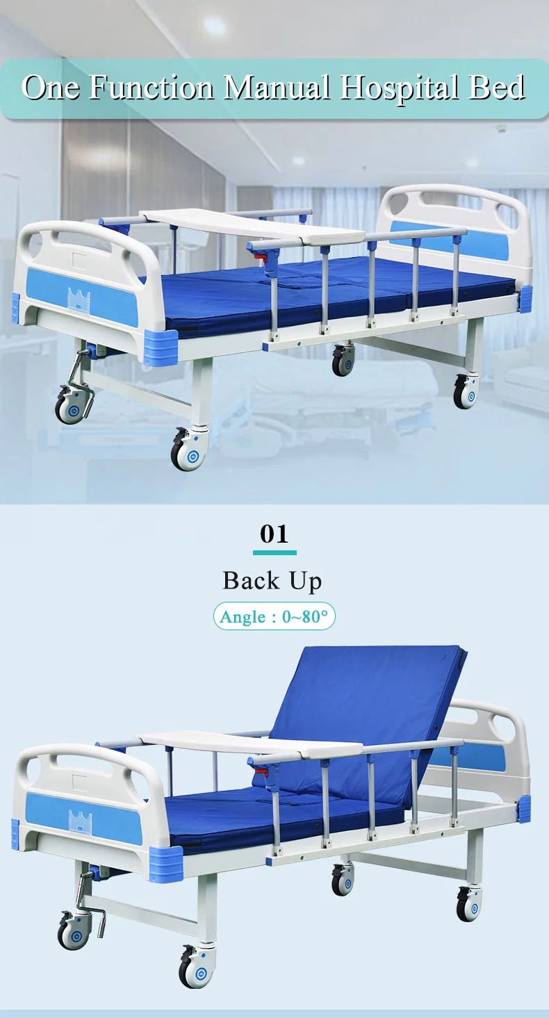 Cost-Effective Model Single Crank Basic Manual Hospital Bed with Back Lifted