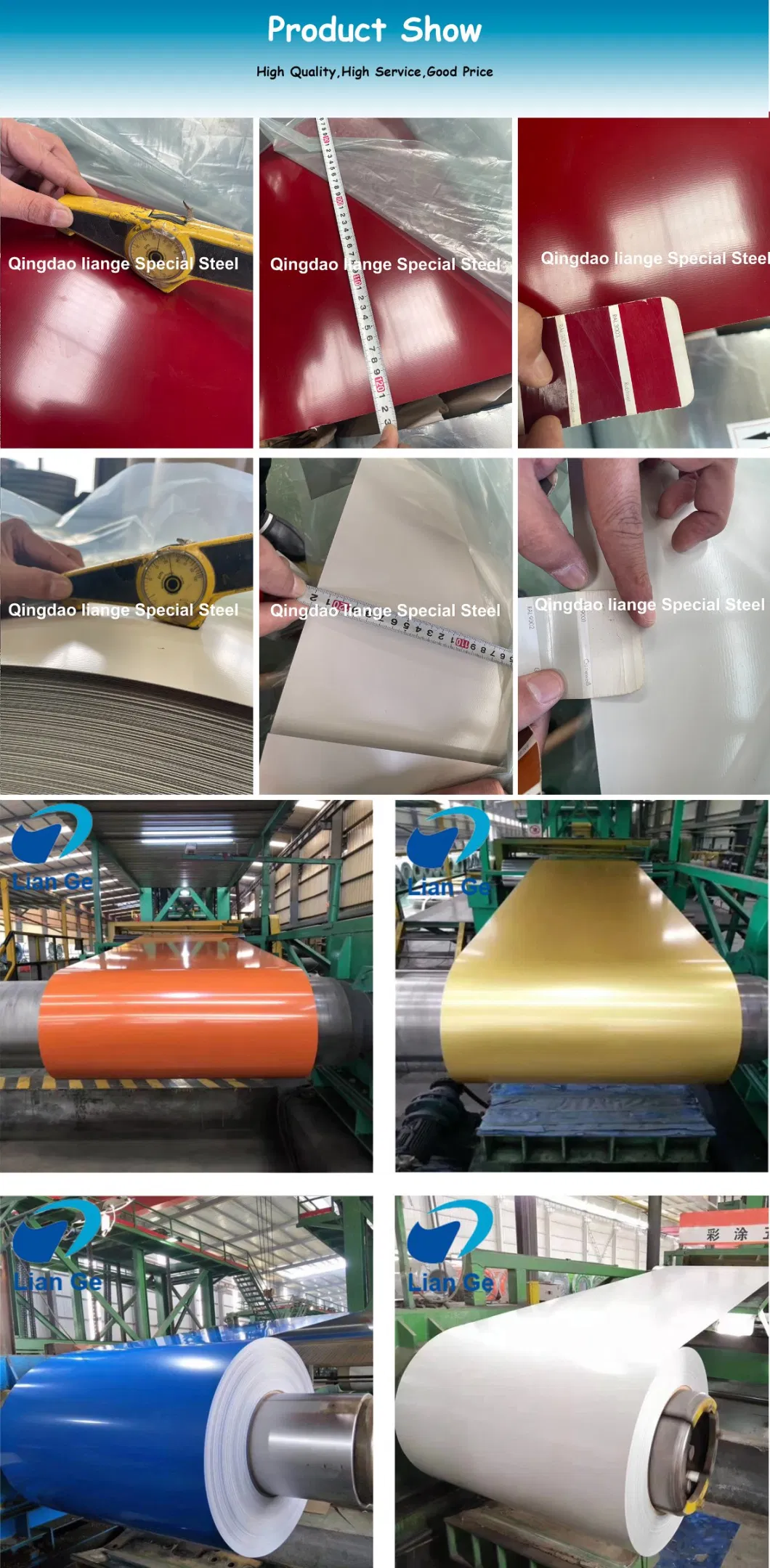 Dx51d SGCC Red Blue Golden Black Green Grey Color Prepainted Galvanized Galvanised Aluminum Zinc PPGI PPGL Gi Gl Cold Rolled CRC Cr Steel Sheet Coil Price