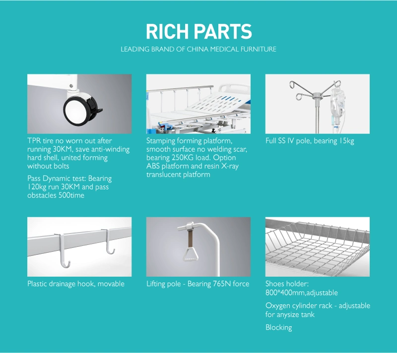 A6w Large Hospital 3-Function ICU Electric Medical Bed for Day Care