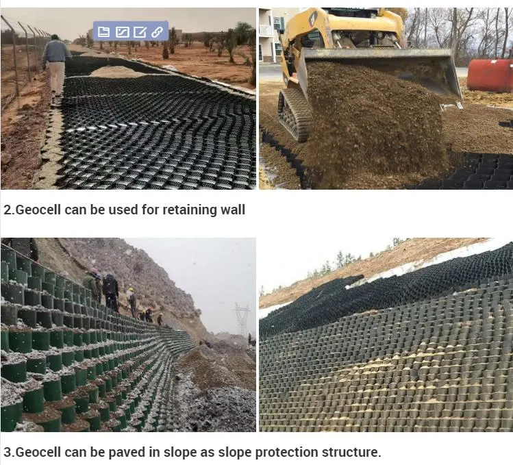 Honeycomb Pavers Drainage Cell Supplier Slope Protection Materials Cellular Confinement System Reinforced Soil Slope Stabilizer Gravel Grid HDPE Geocell Price