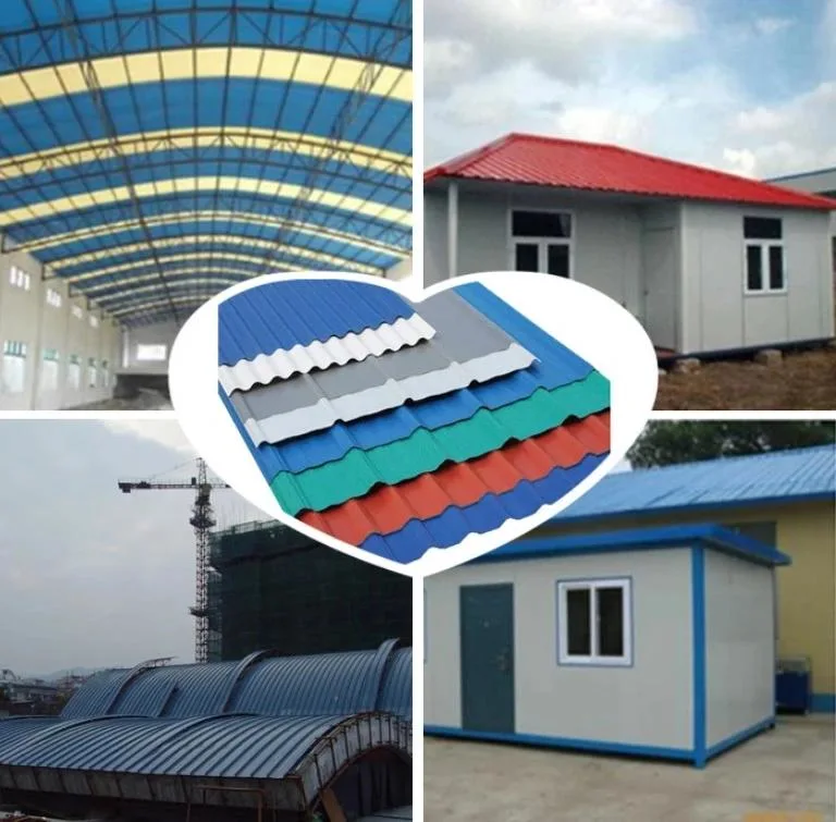 PPGI Corrugated Metal Roofing Sheet Color Coated Galvanized Zinc Steel Plate for Building