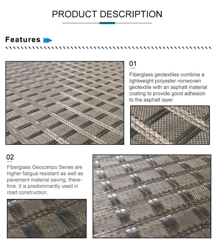 Polyester Geocomposite Geogrid Composite with Nonwoven Geotextile 80/80kn+150g