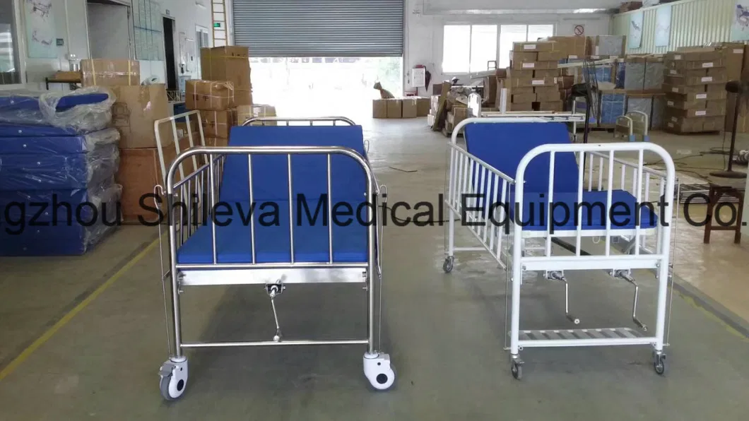 Basic Customization Hospital Furniture Stainless Steel Medical Nursing Bed with Cranks (SLV-B4021S)