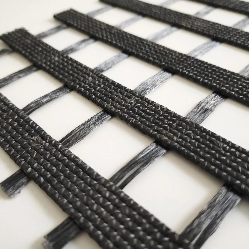 Road Manufacturer Warp Knitted Welded 40*40kn Pet Polyester Geogrid