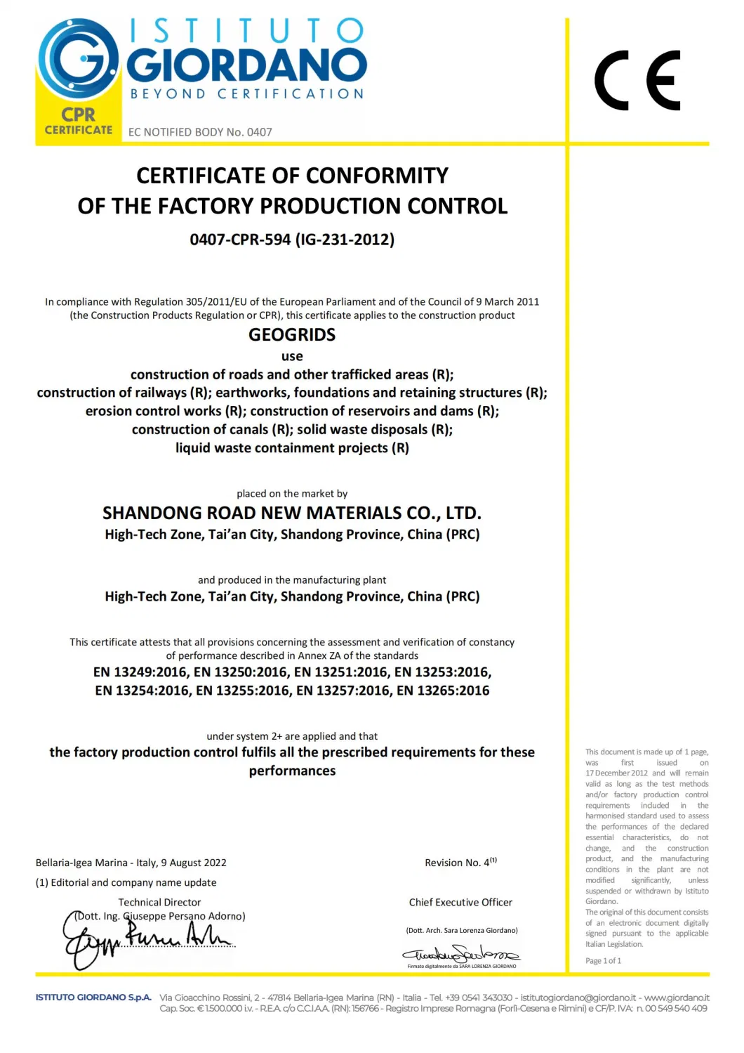 Three-Dimension HDPE Geomat for Construction and Slope Protection