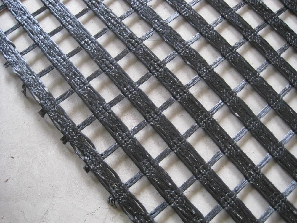 Warp-Knitted Polyester Geogrid Pet Biaxial/ Uniaxial Geogrid