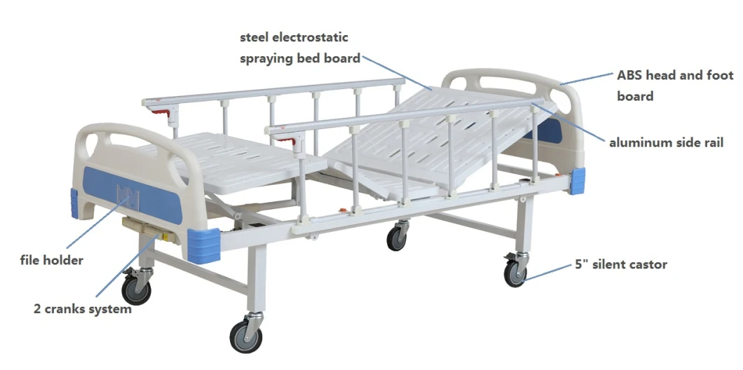 Better Medical Bt602m Metal Hospital 2 Function Manual 2 Cranks Patient Bed