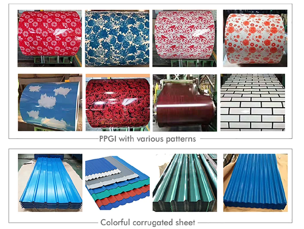 China Supply Roof Tiles Metal Sheet PPGI Corrugated Zinc Roofing Sheet Color Coated Galvanized Roofing Sheet