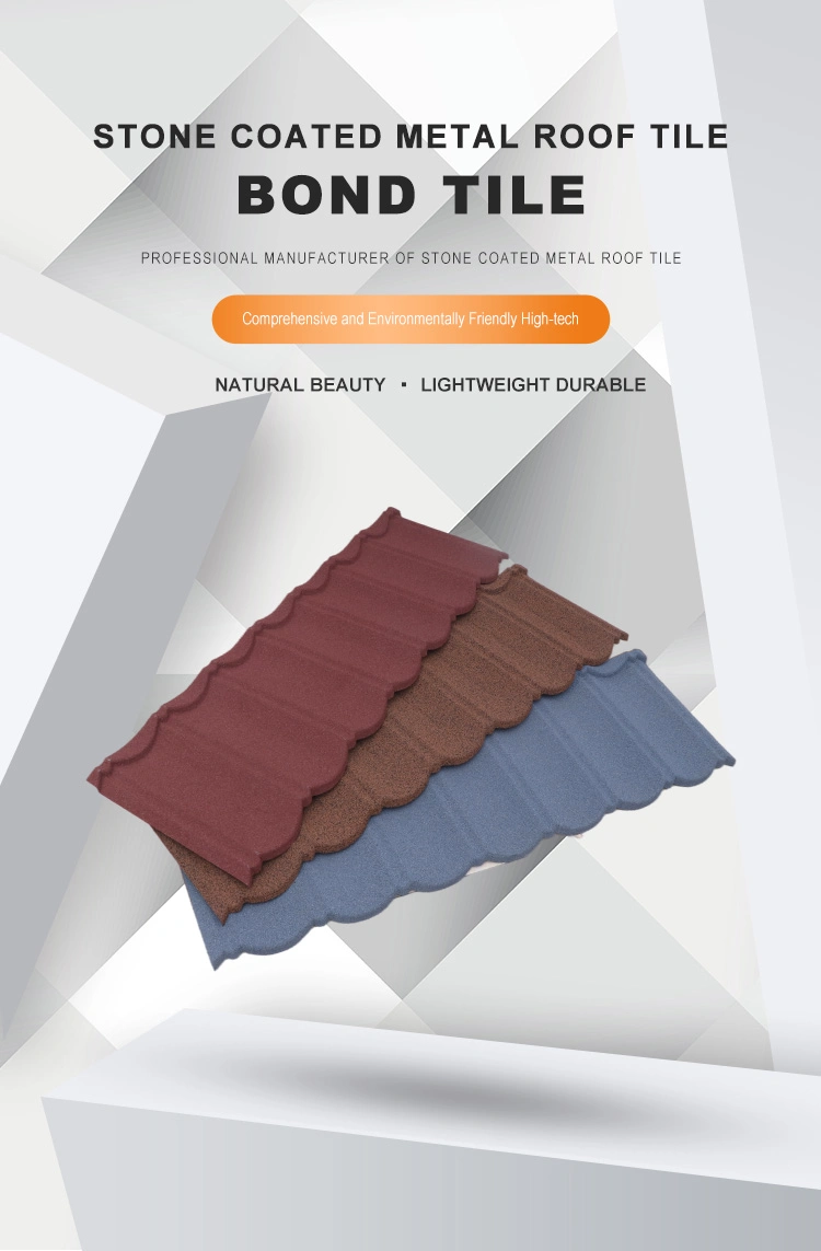 Long Lasting Building Material for Roof Color Stone Coated Metal Roofing Tile Steel Sheet Panel