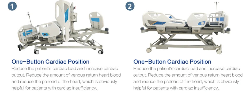 Patient Intensive Care Medical Clinic Hospital ICU Electric Bed with Weighing Scale