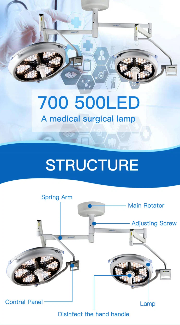 LED Medical Operating Room Lights Shadowless Lamp (700/700 LED)