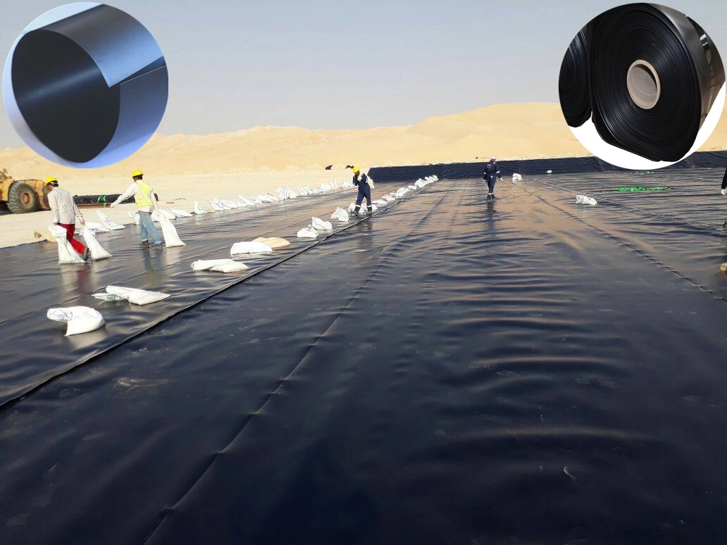 Factory Price Waterproof HDPE Film Smooth/Textured Geomembrane Pond Liner Membrane for Agriculture Lanfill Dam Lake Road Mine Chemical Tank Water Reservoir