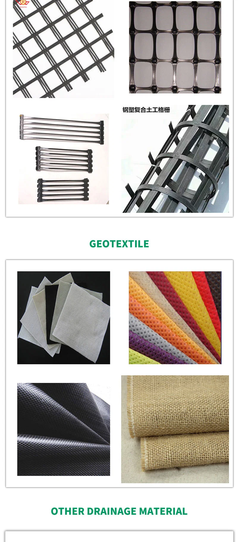 Warp-Knitting Reinforced Composite Fiberglass Geogrid Nonwoven for Concrete Road Surface