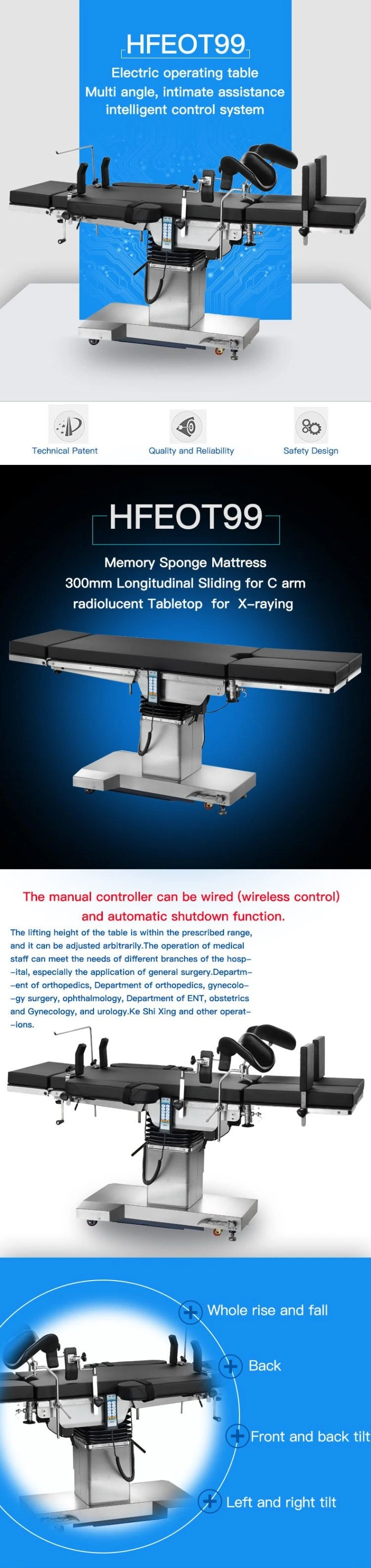 Factory Price Electric Operating Theatre Table for Surgical