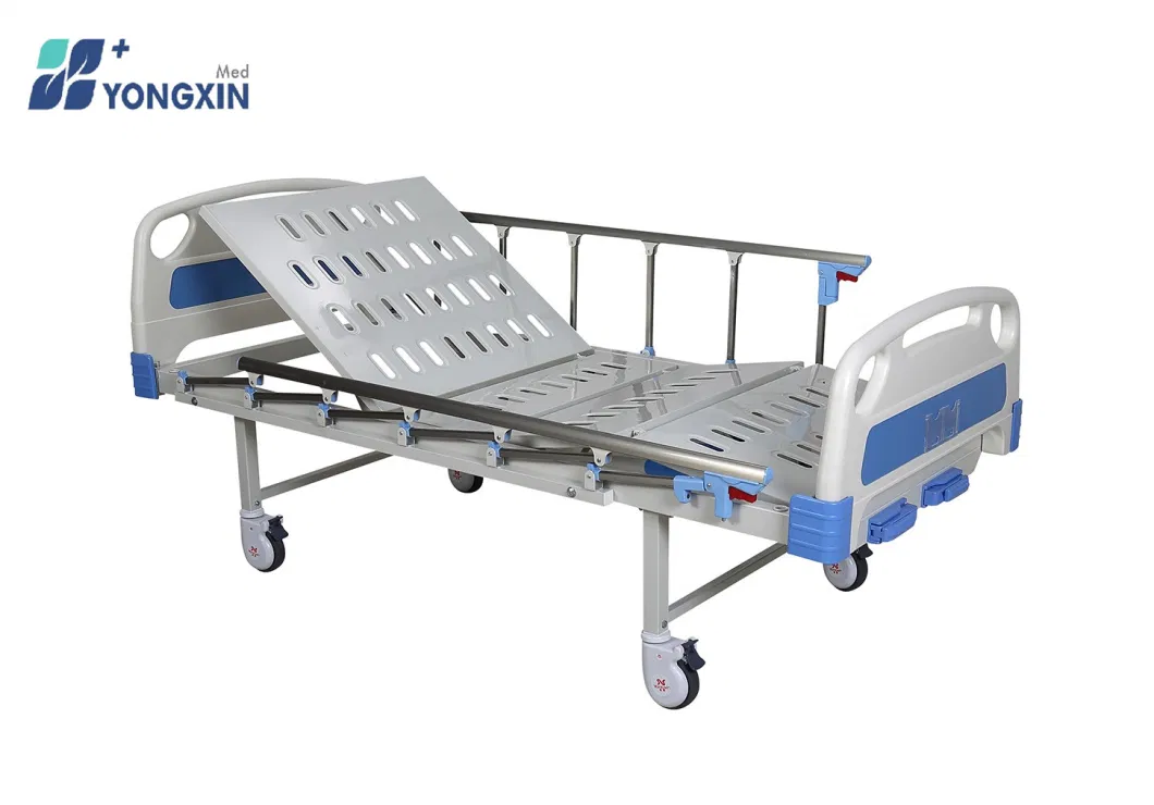 Yx-D-3 (A3) Manual Two Crank Hospital Patient Bed, 2 Shake Medical Bed with Mattress, Nursing Care Bed for Sale