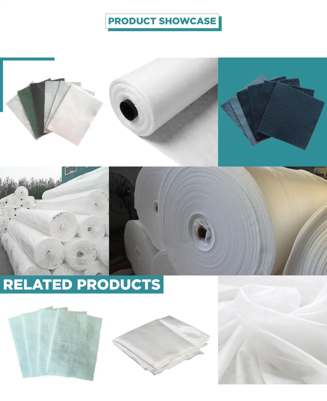 Continuous Filament Polypropylene Polyester Pet PP Non-Woven Pet Geotextile Fabric