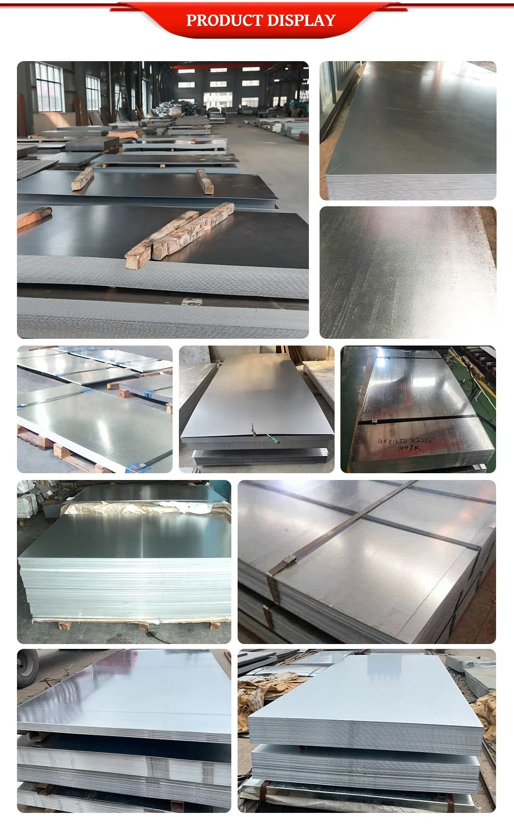 Factory Hot-DIP Dx52D Dx53D Galvanized Steel Plate