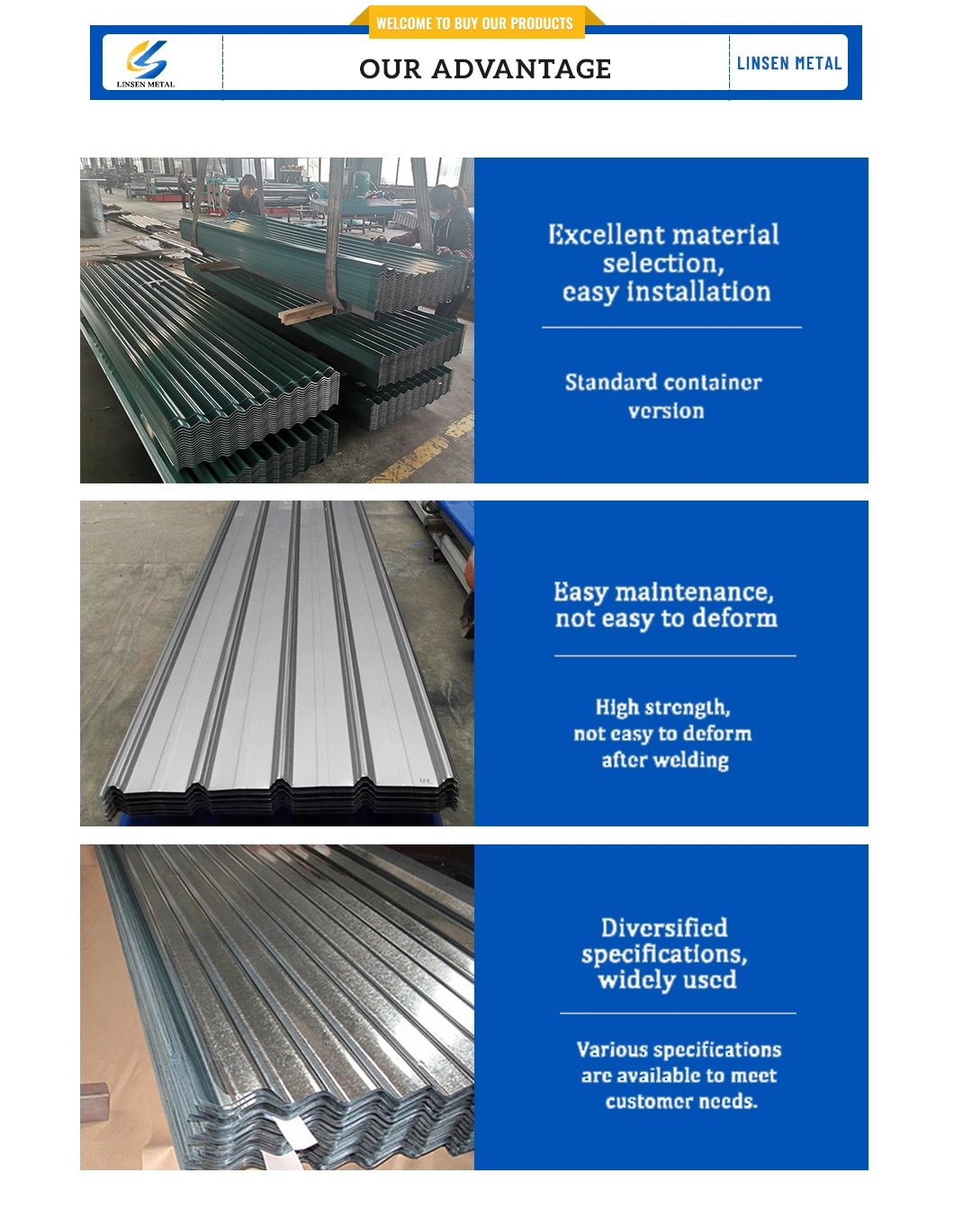 Prepainted Colored Galvanized Iron Roofing Sheet Price, Zinc Aluminium Gi Corrugated Steel Sheet, Cheap Metal Roof Sheet