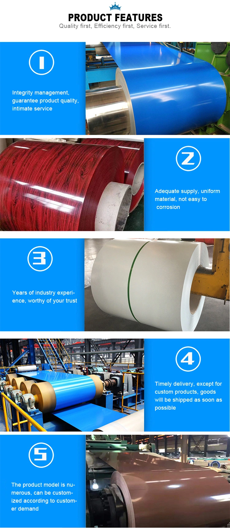 Manufacturer Supply Zinc Color Coated Hot Dipped Galvanized PPGI Steel Strip Coil