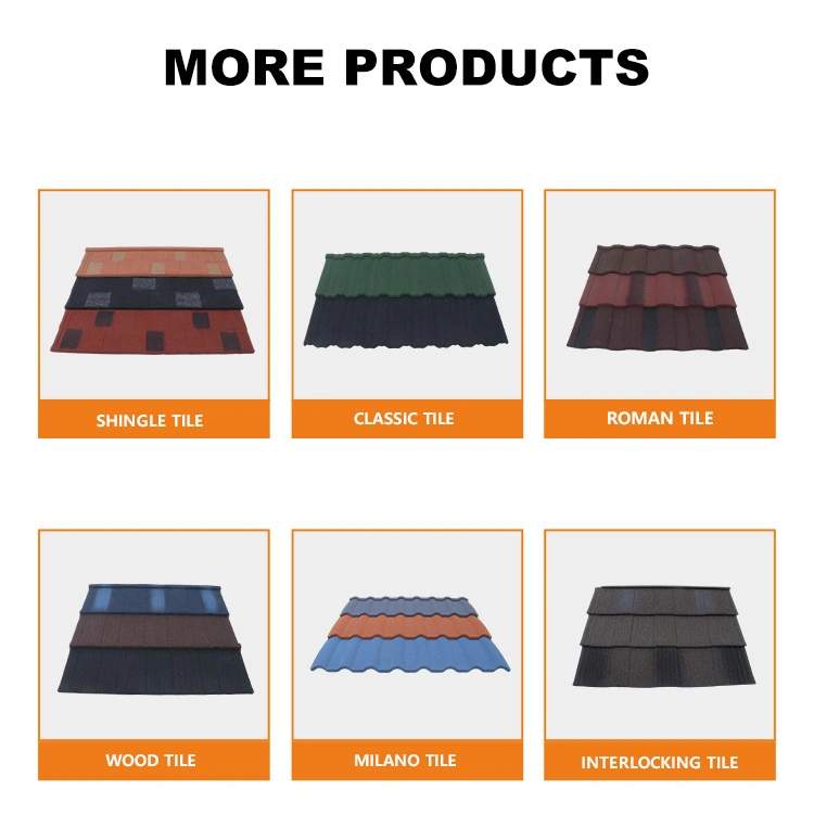 Long Lasting Building Material for Roof Color Stone Coated Metal Roofing Tile Steel Sheet Panel