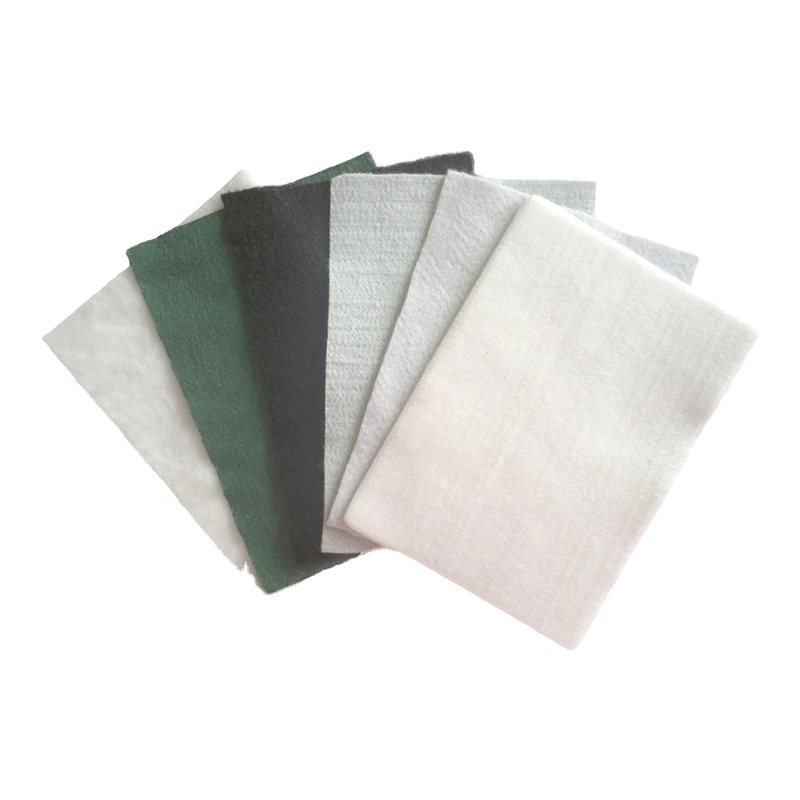 White Grey Black Green Needle Punched Non Woven Geotextile for Sale