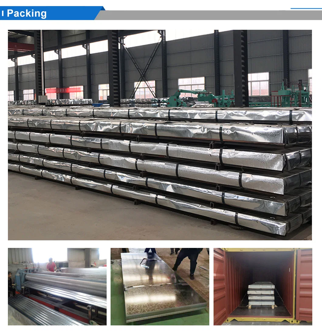 Roofing Materials Zinc Coated Corrugated Steel Roofing Sheet 0.13-0.8mm